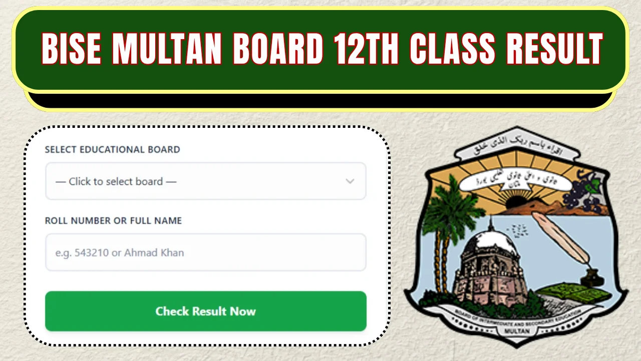 BISE Multan Board 12th Class Result 2026 – Check Online by Roll Number, Name & SMS