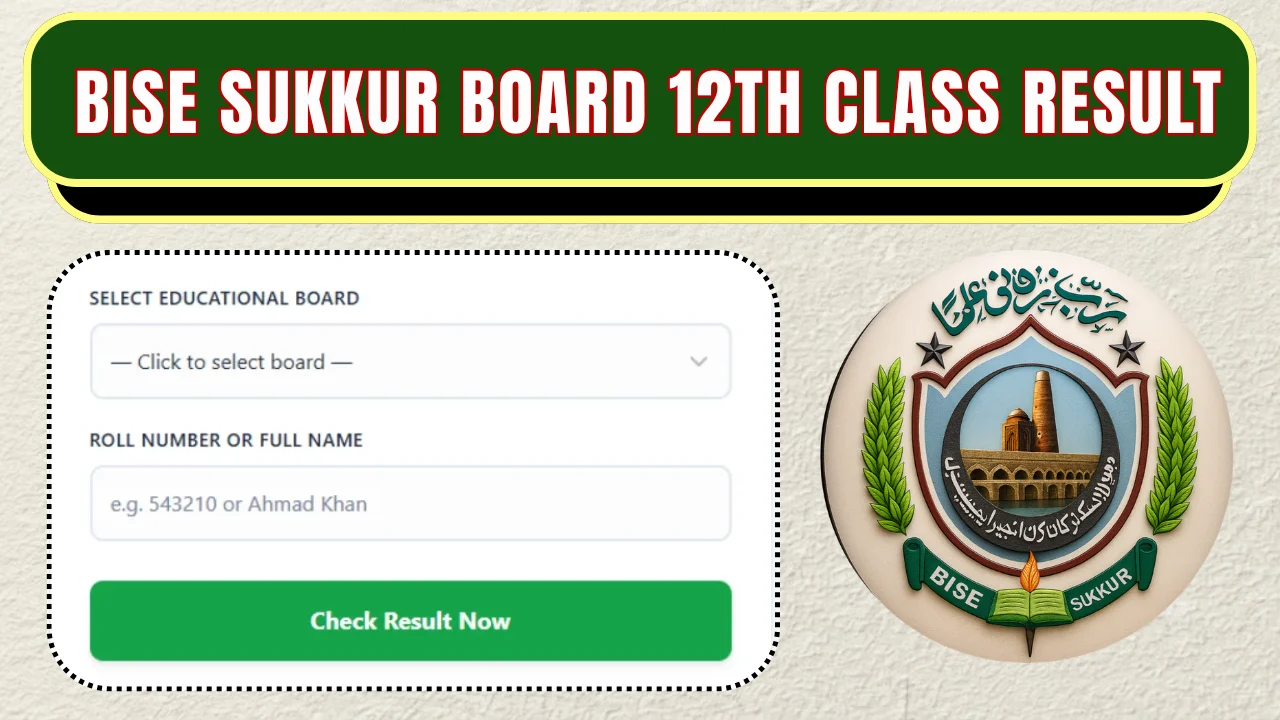 BISE Sukkur Board 12th Class Result 2026 – Check by Roll Number, Name, SMS & Gazette